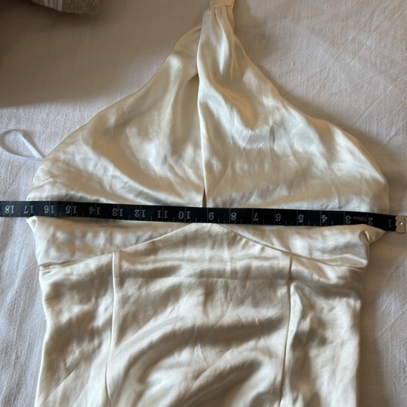 Start of Forever Ivory Satin Halter Mermaid Maxi Dress Small - Picture 13 of 13